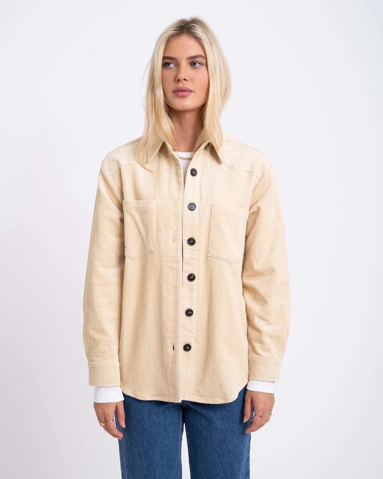 Stan Blouse Corduroy Ecru