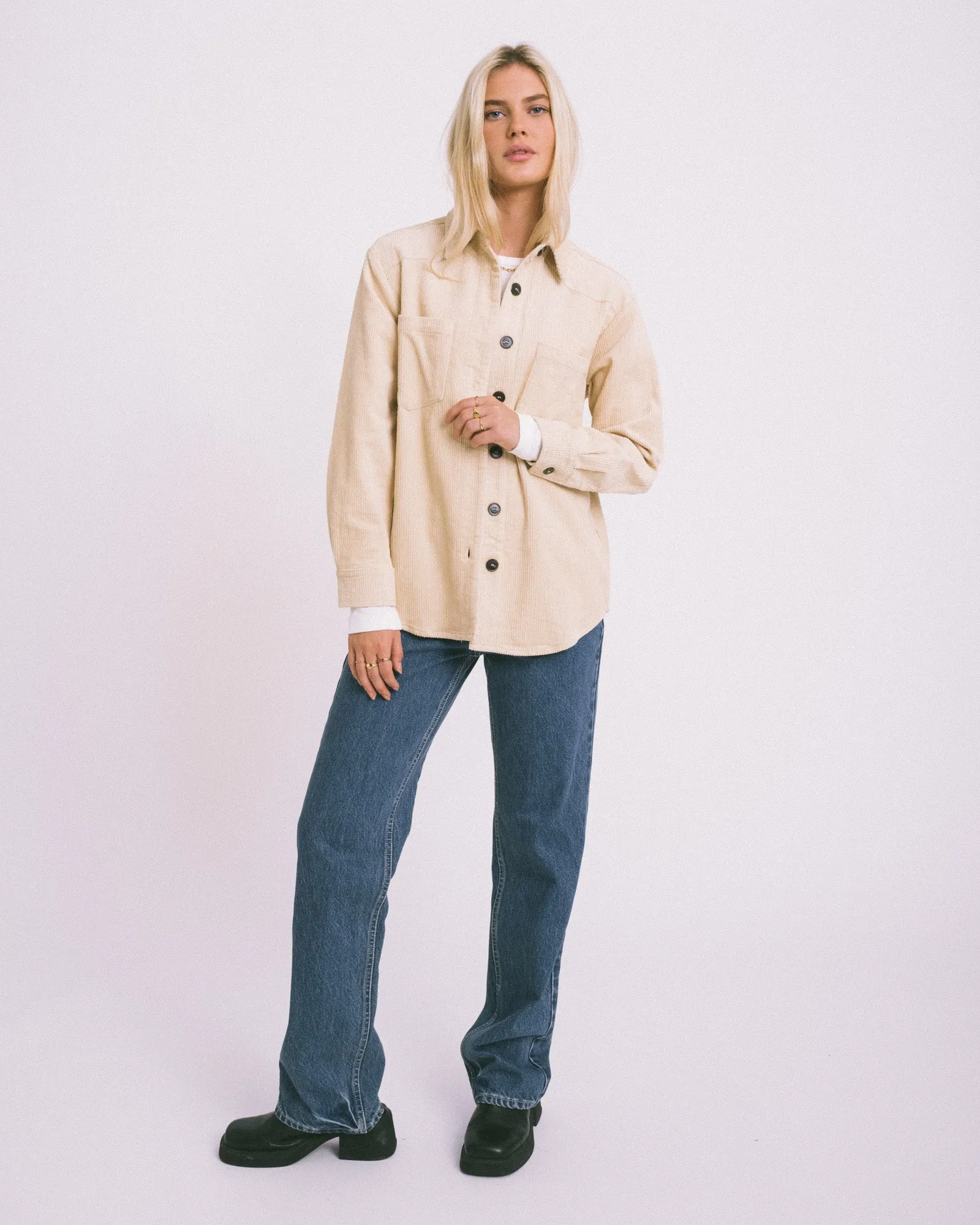 Stan Blouse Corduroy Ecru