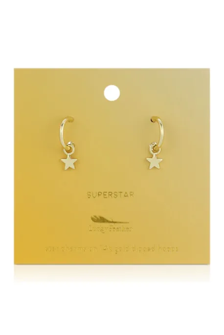 Star Drop Hoops