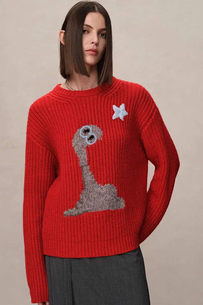 Star Lover Zodiac Knit Sweater in Chunky Merino Wool Knit