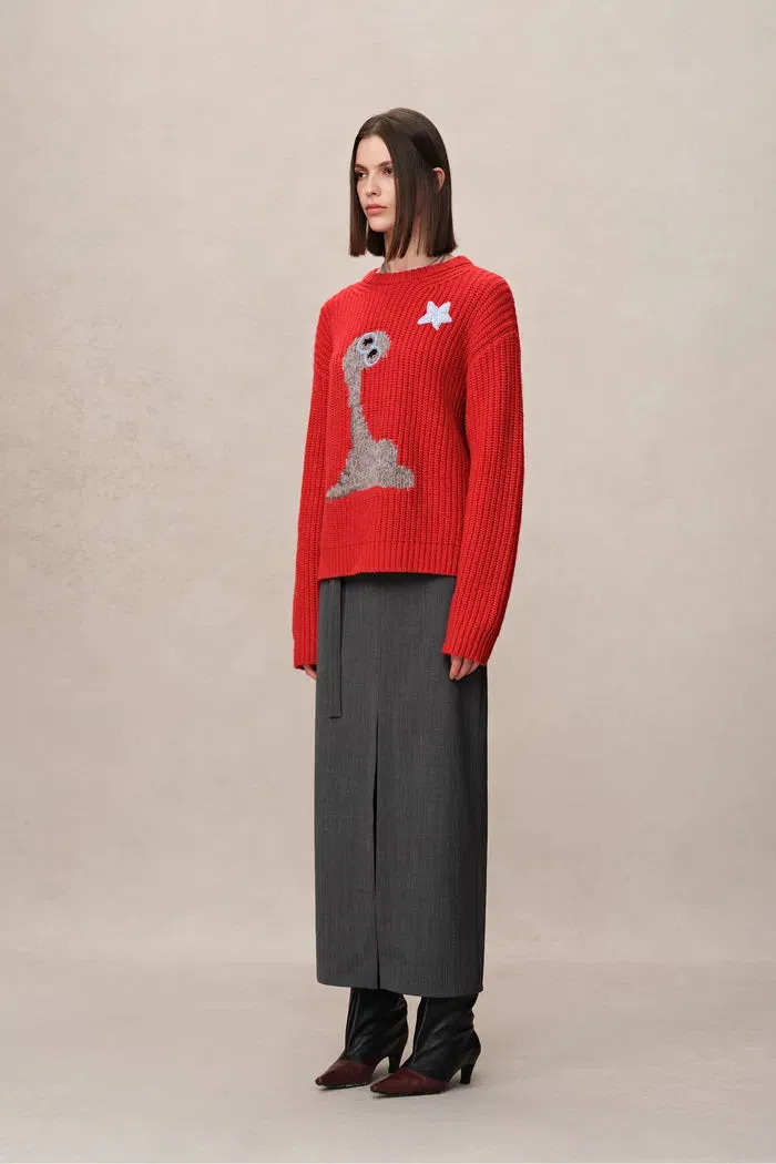 Star Lover Zodiac Knit Sweater in Chunky Merino Wool Knit