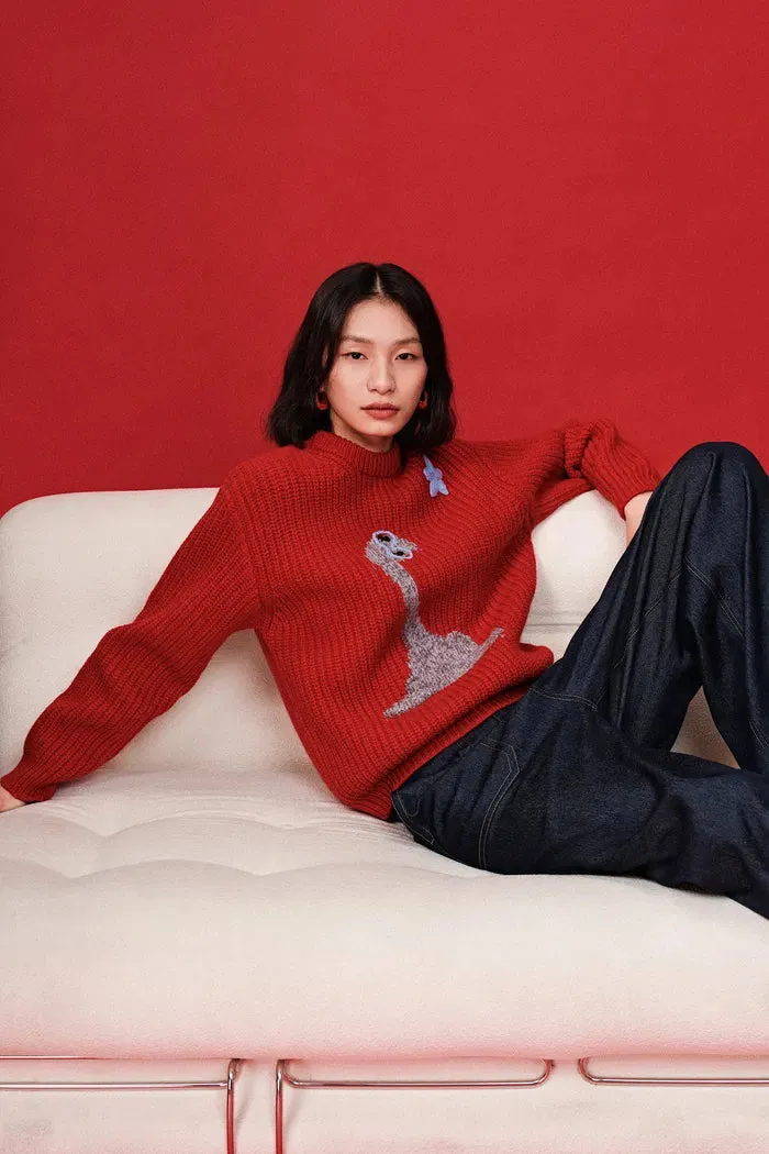 Star Lover Zodiac Knit Sweater in Chunky Merino Wool Knit