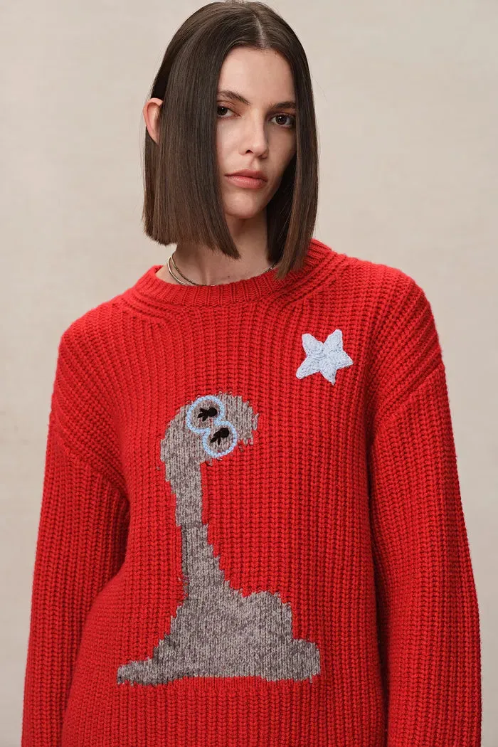 Star Lover Zodiac Knit Sweater in Chunky Merino Wool Knit