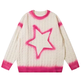 'Starburst' Oversized Chunky Knit Sweater