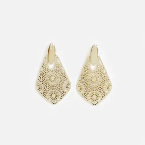 Statement Mosaic Earring Gold