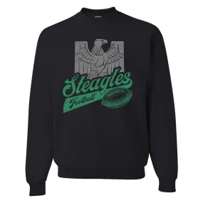 Steagles Retro Crewneck Swetashirt | Phil-Pitt Steagles Black Pullover Crewneck