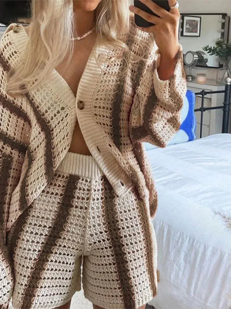 Steffie - Crochet knit two piece set