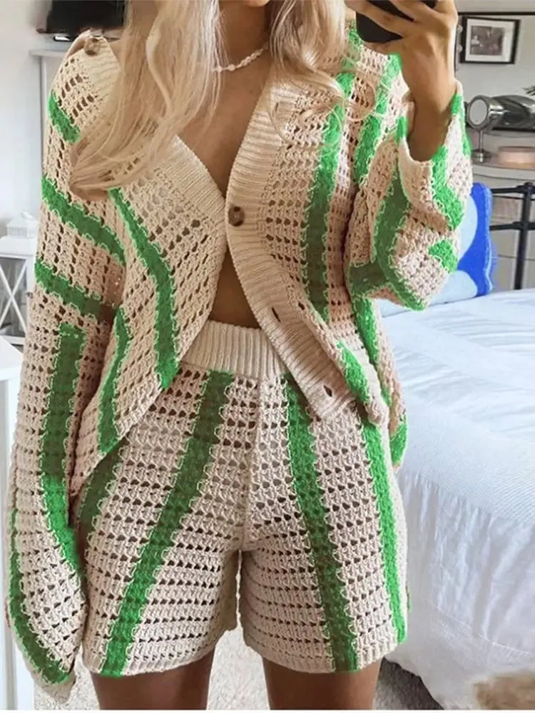Steffie - Crochet knit two piece set