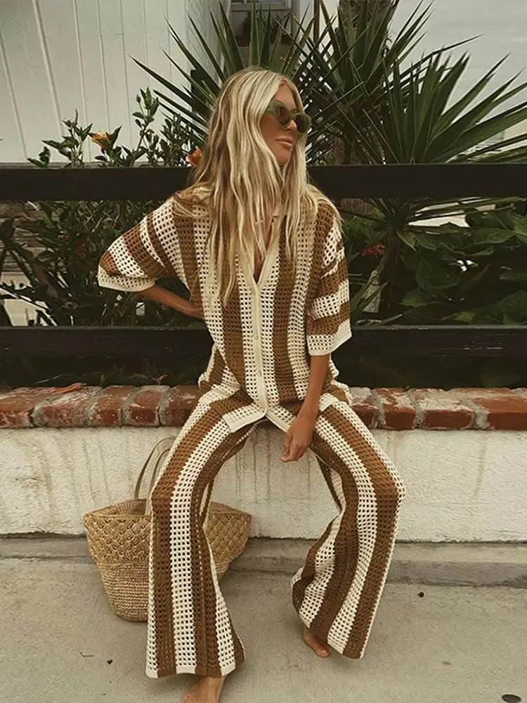 Steffie - Crochet knit two piece set
