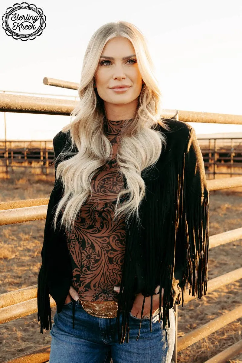 Sterling Creek Country Roads Leather Mesh Top