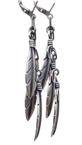 Sterling Silver Feather Earrings | Raymond Coriz