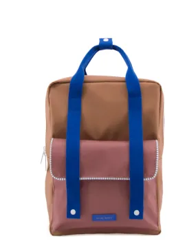 Sticky Lemon Deluxe Envelope Large Backpack, Sugar Brown/Hotel Brick/Ink Blue