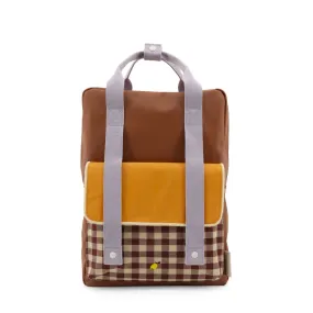 Sticky Lemon Envelope Large Backpack, Chocolate Sundae/Daisy Yellow/Mauve Lilac