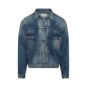 Stonewashed Denim Jacket in Blue