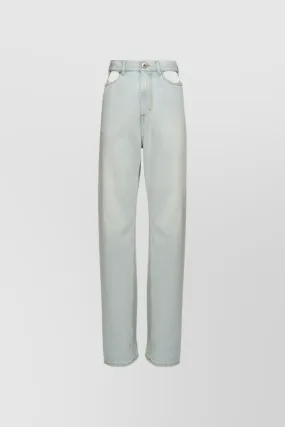 Straight leg 5-pocket denim trousers