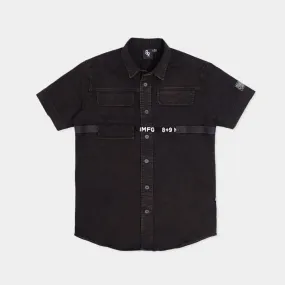 Strapped Up Button Up Shirt Vintage Black