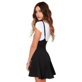 Strappy Black Skater Skirt