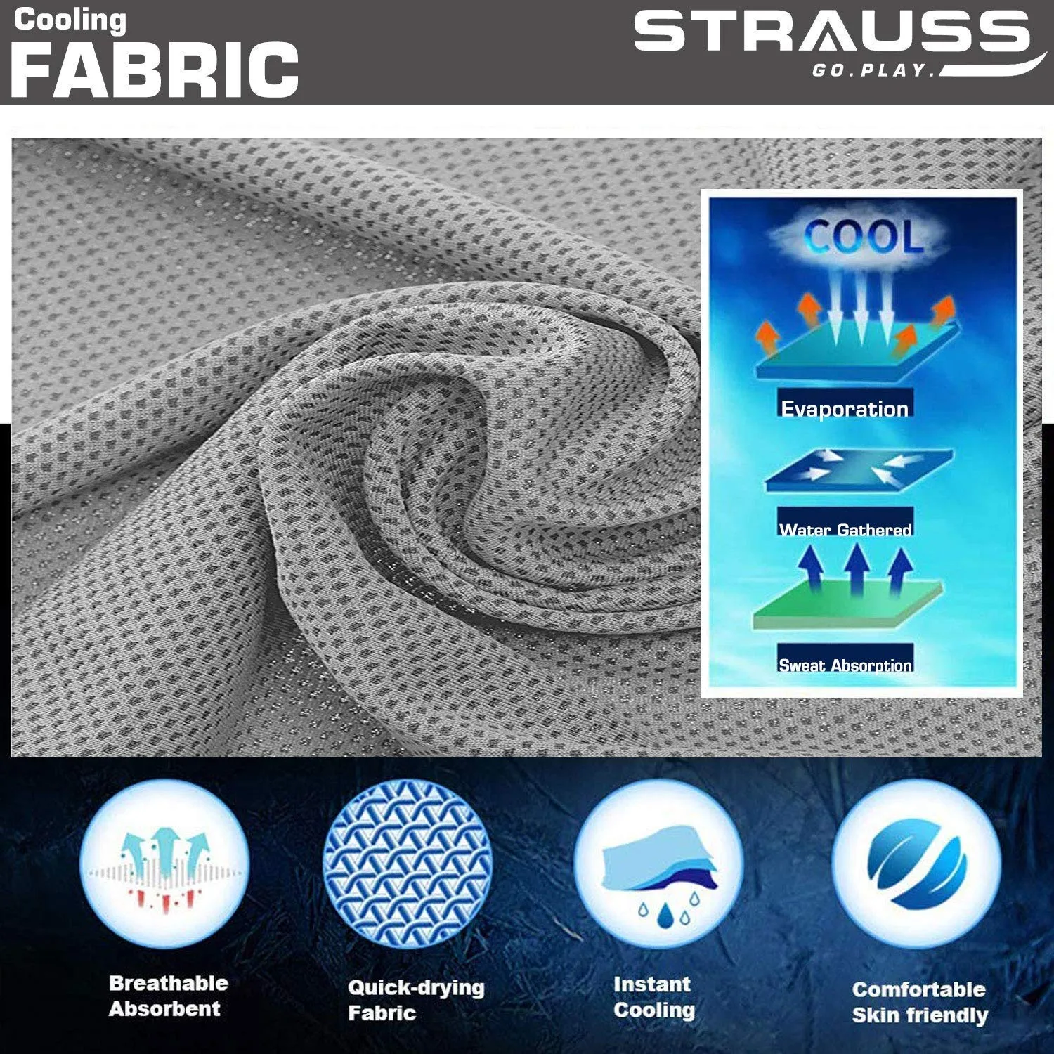 Strauss Meditation Designer Yoga Mat 5 mm (Green), Yoga Block (Green) Pair, Anti-Slip Yoga Towel (Blue) and Yoga Belt (Blue)