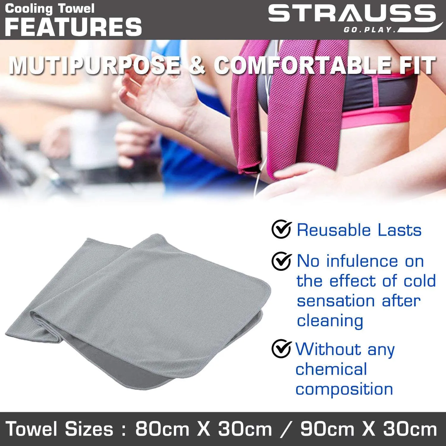Strauss Meditation Designer Yoga Mat 5 mm (Green), Yoga Block (Green) Pair, Anti-Slip Yoga Towel (Blue) and Yoga Belt (Blue)