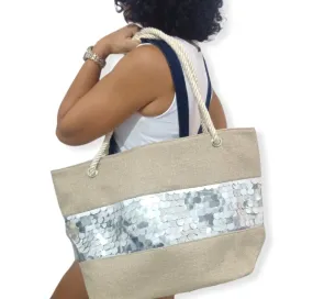 Straw bag - Silver