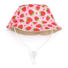 Strawberries Bucket Dog Hat