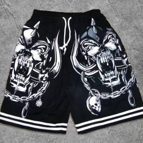 Street Fashion Rock Print Shorts