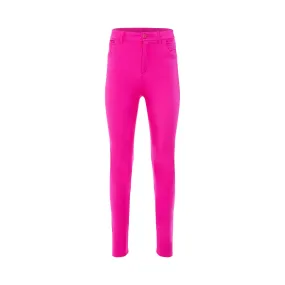 Stretch Bonded Spandex Leggings in Lipstick Pink