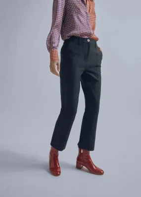 Stretch jacquard trousers