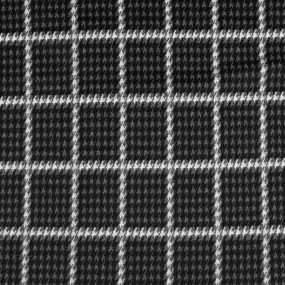 Stretch Plaid Suiting - YORK - 006 - Black & Grey
