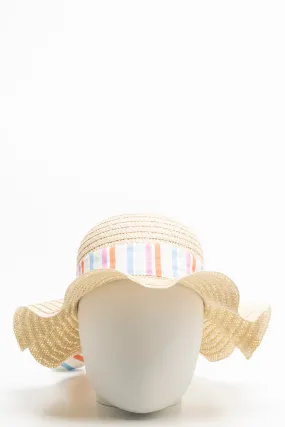 Stripe Ribbon Sunhat Natural
