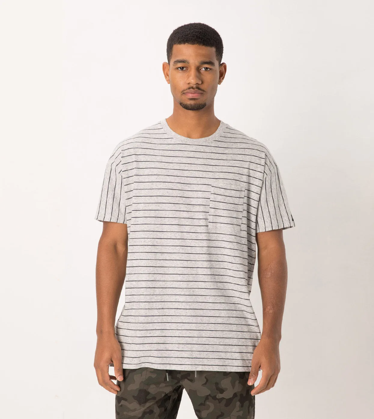 Stripe Rugger Tee Storm Marle/Duke Blue