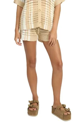 Striped Crochet Shorts