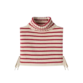 STRIPED TURTLENECK COLLAR-RED STRIPED