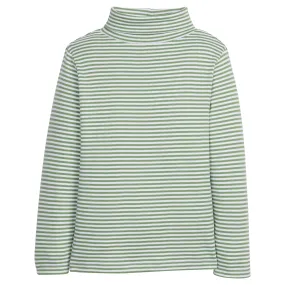 Striped Turtleneck - Watercress