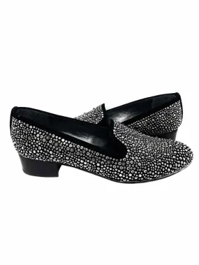 Stuart Weitzman Women's Black/Silver Mule Studded Size 5.5 Loafers