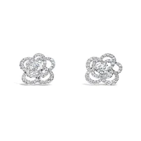 Studs with Flower Jacket