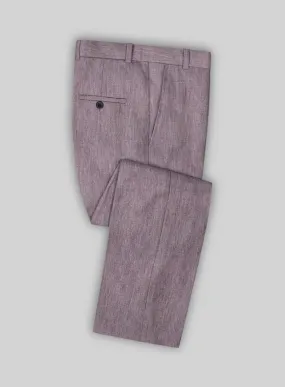 Stylbiella Spring Purple Linen Pants