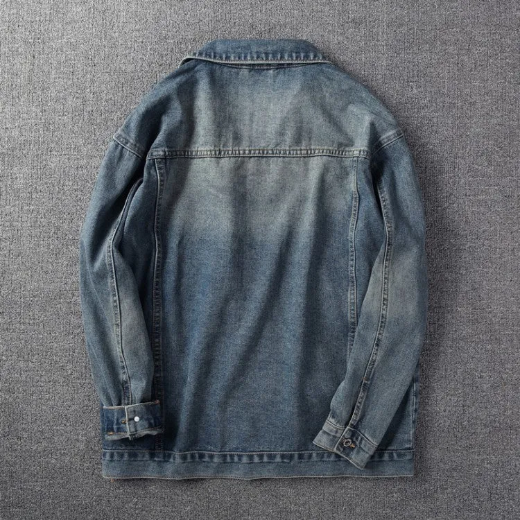 Style Retro Washed Denim Jacket