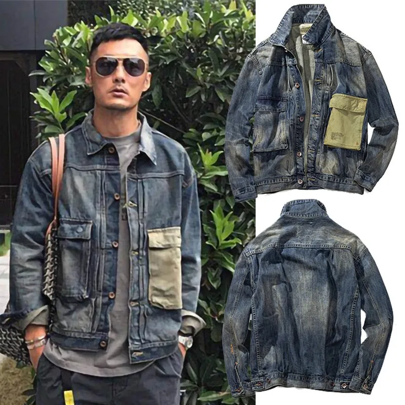 Style Retro Washed Denim Jacket