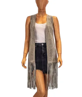 Suede Open Vest