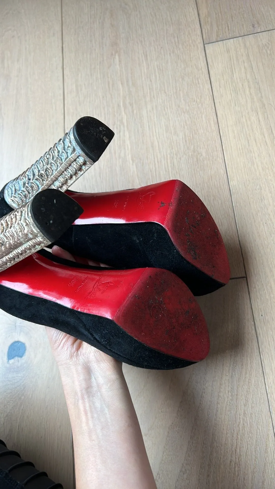 Suede Platform Heels - 8