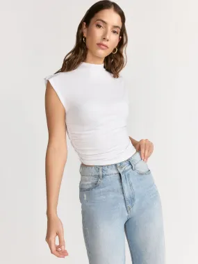 Sugarlips Sleeveless Mock Neck Ruched Top - Brands We Love