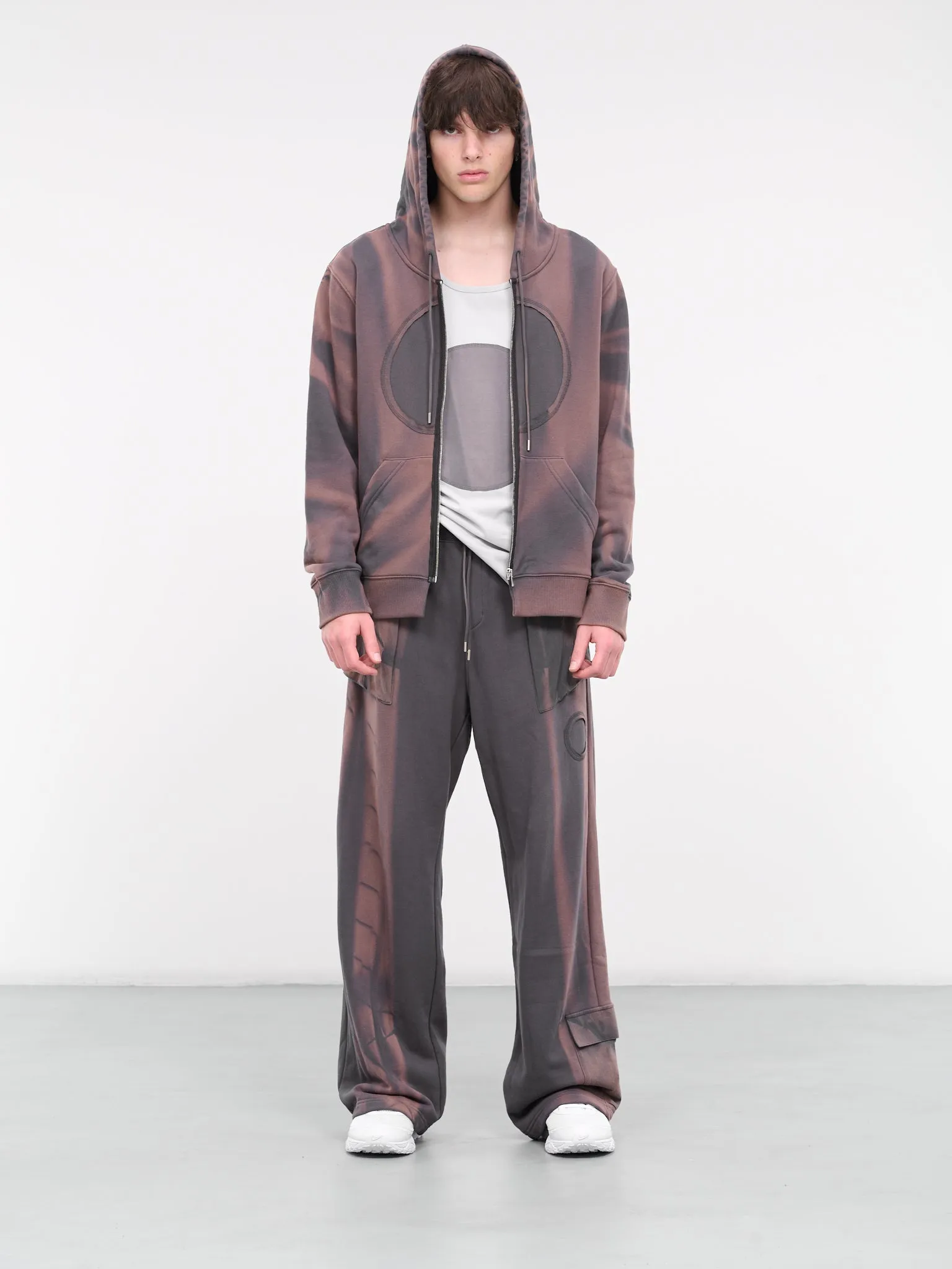 Sun-Bleached Zip-Up Hoodie (TO01-GREY)