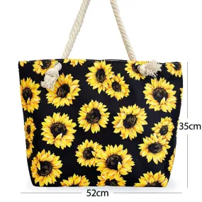 Sunflower Tote Bag With Rope Handle (12 units)