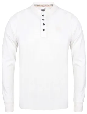 Sunoco Lake Long Sleeve Henley Top in Ivory - Tokyo Laundry
