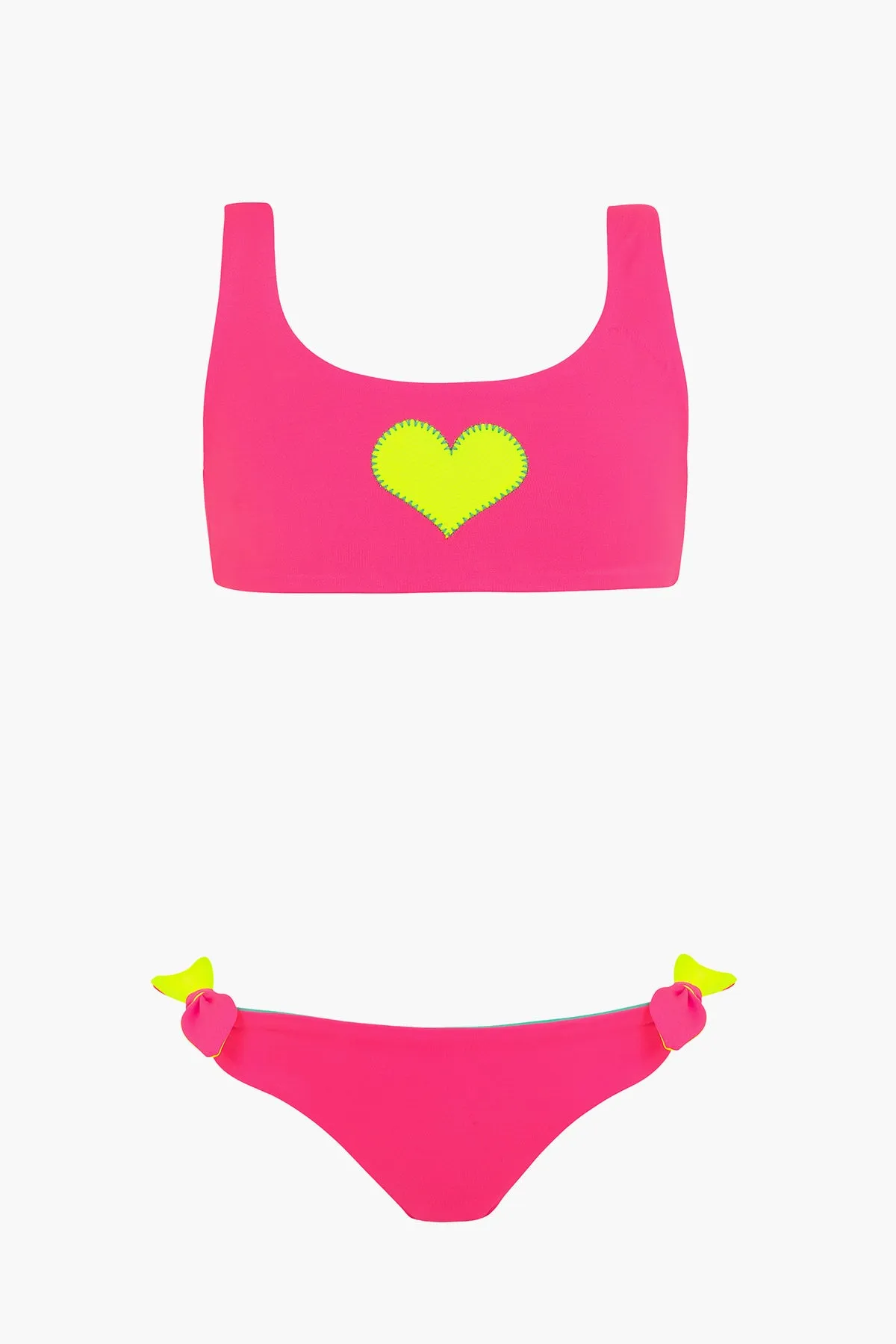 Sunuva Heart Reversible Girls Swim Set