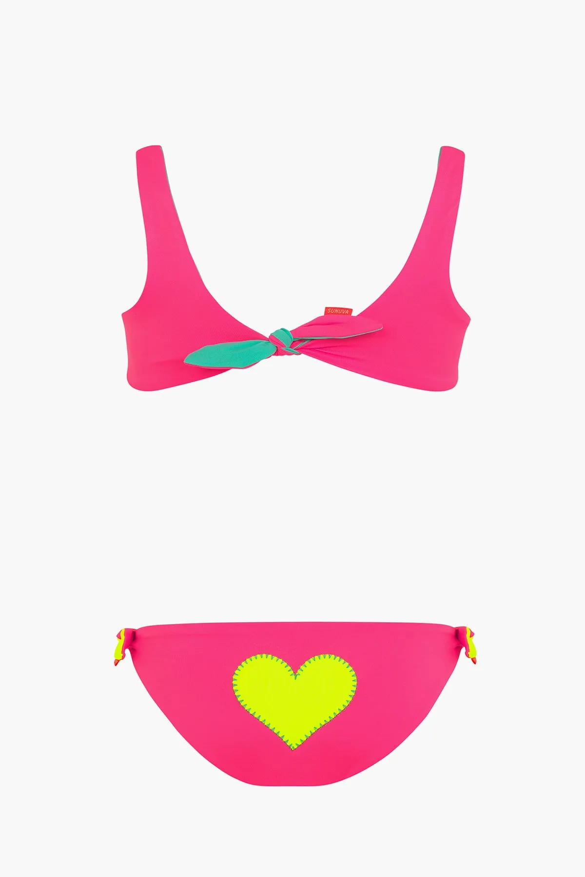 Sunuva Heart Reversible Girls Swim Set