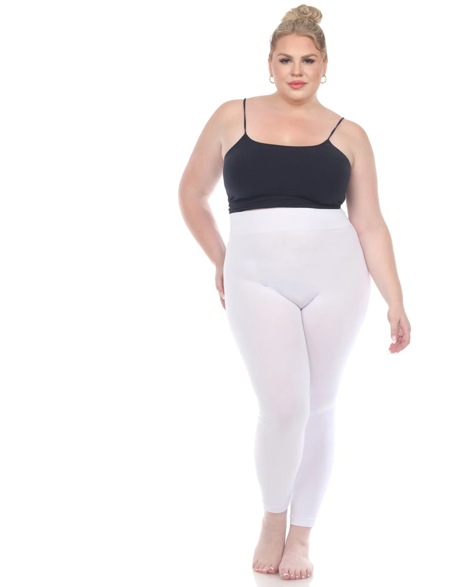 Super-Stretch Solid Leggings | White