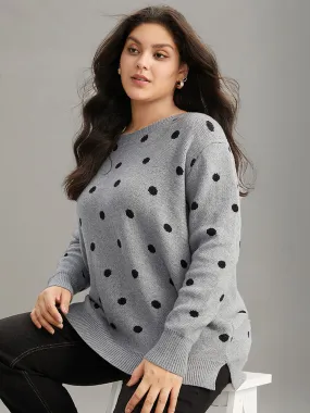 Supersoft Essentials Polka Dot Knit Pullover