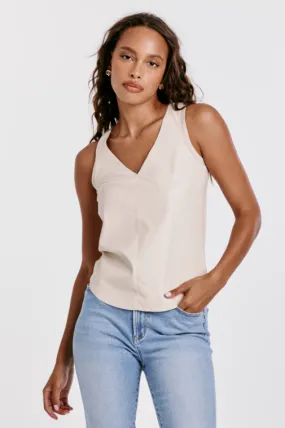 Suz Vegan Leather & Knit Tank